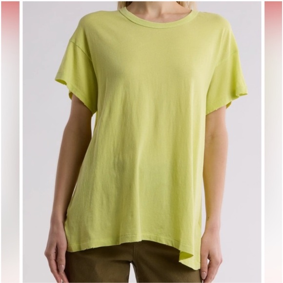 The GREAT. 2 Top The Little Tee in Lime Zest 100% cotton NWT - Picture 1 of 10